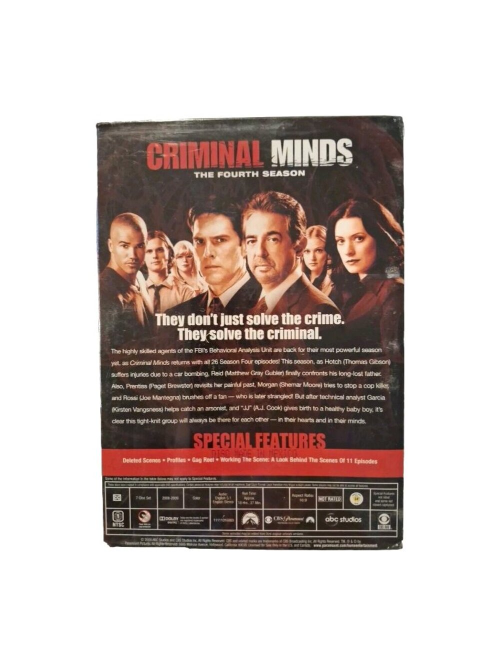 Season 4 Criminal Minds 7-Disc DVD Set 26 Episodes - Picture 3 of 6